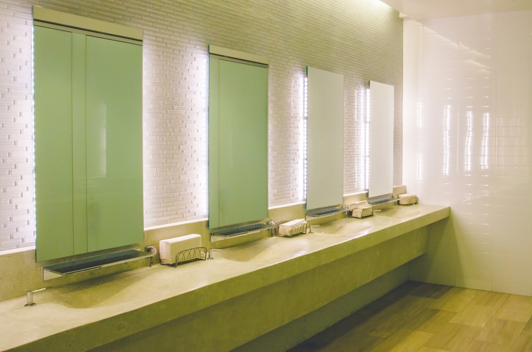 Commercial restroom monitored by TRAX smart restroom platform